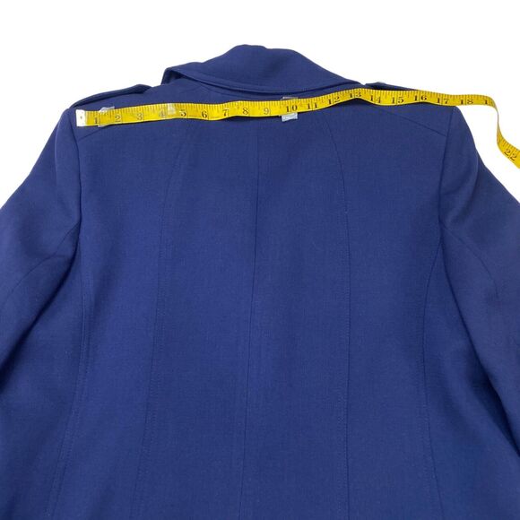 Tahari by Arthur S. Levine Peacoat Jacket Women's Size 16 Blue Double Breasted - Picture 5 of 16